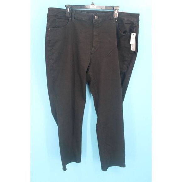 TALBOTS PLUS PETITE CURVY SIZE 22WP BLACK DENIM JEANS NWT - Picture 1 of 7